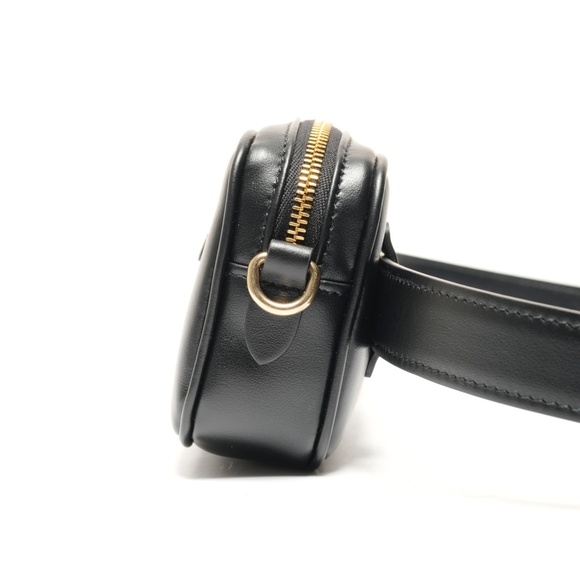 Miu Miu Miu logo leather waist bag in soft calfskin, black, WS26611 - Picture 5 of 13